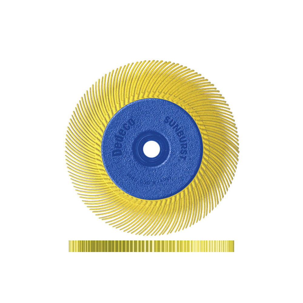 Dedeco Sunburst 6" X 1/2" TC Yellow 80 Grit (Aluminum Oxide) 1/UNIT