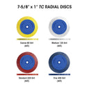 Dedeco SUNBURST 8" TS DISCS YELLOW 80 GRIT (A/O) 70/BX thumbnail 4