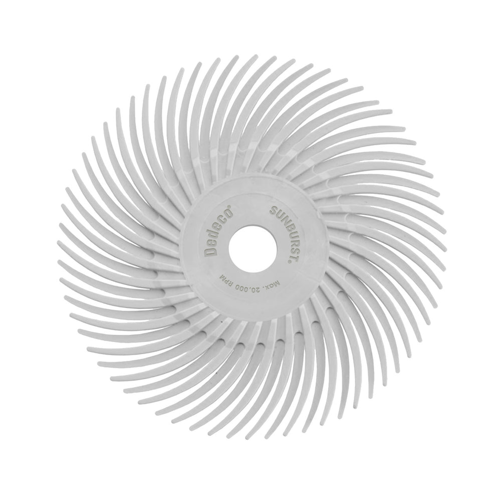 Dedeco Sunburst 4" TC Discs White 120 Grit (Aluminum Oxide) 12/BX