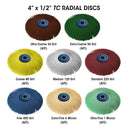Dedeco Sunburst 4" TC Discs Peach 6 Micron (Aluminum Oxide) 12/BX thumbnail 4