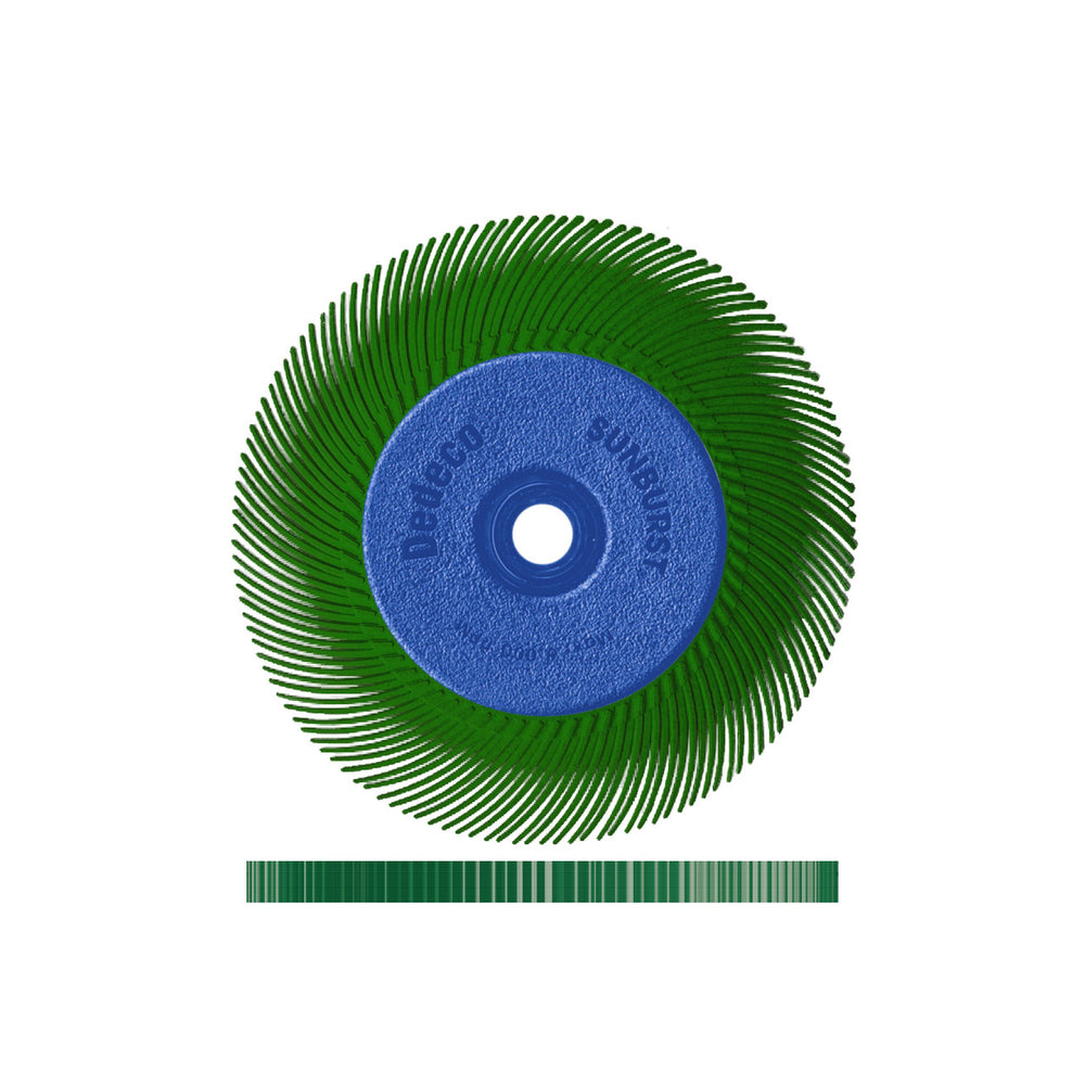 Dedeco Sunburst 6" X 1/2" TC Dark Green 50 Grit (Aluminum Oxide) 1/UNIT