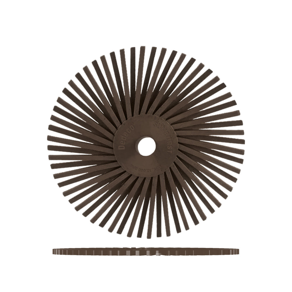 Dedeco Sunburst 4" TA Discs Brown 36 Grit (A/O) 12/BX