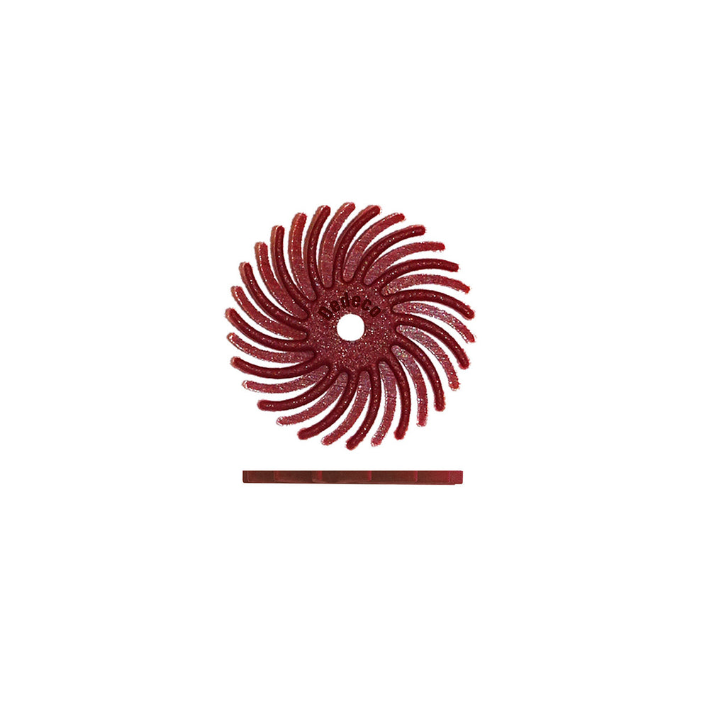 Dedeco Sunburst 9/16" TC Discs Red 220 Grit (Aluminum Oxide) 48/BX