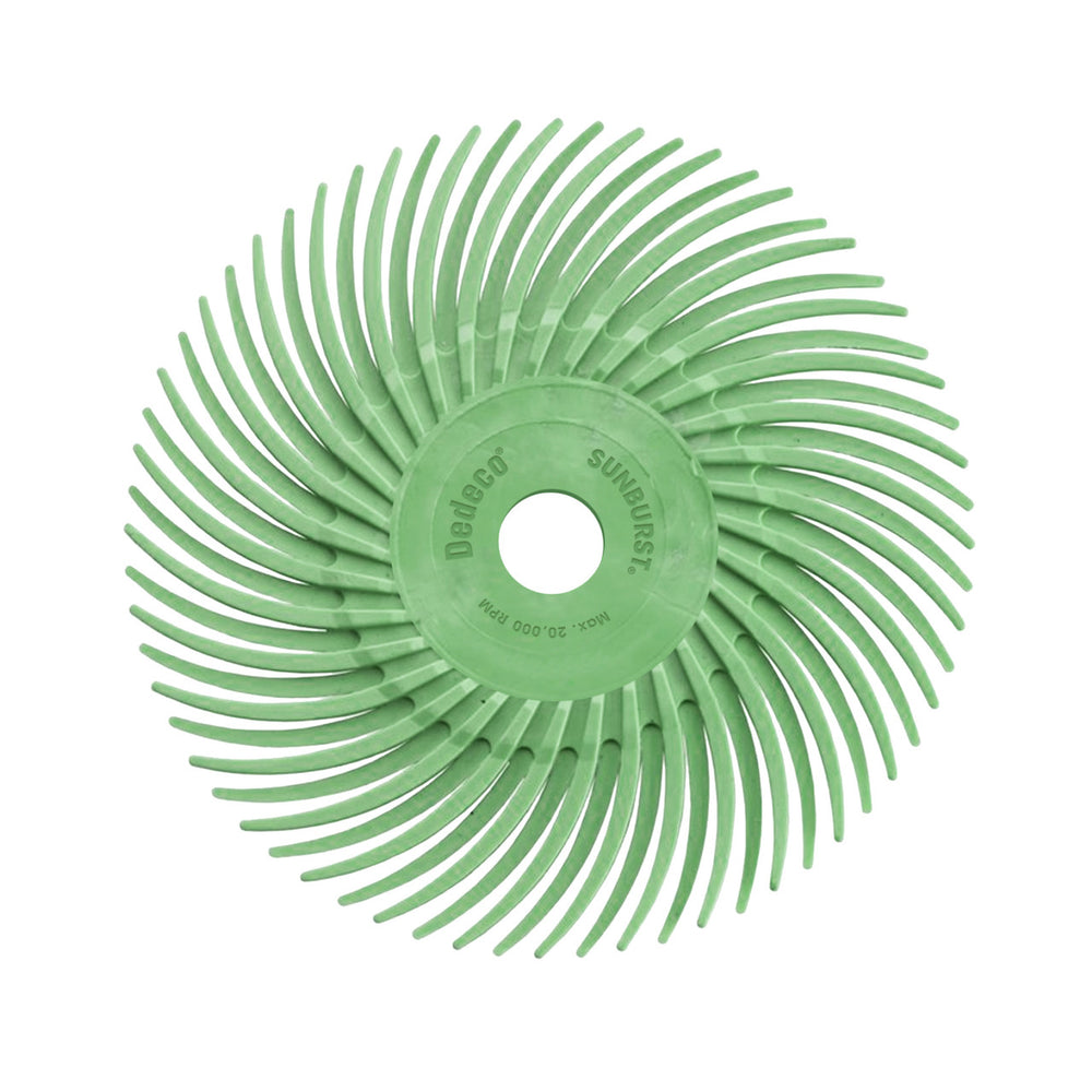 Dedeco Sunburst 1-1/2" TC Discs Light Green 1 Micron (A/O) 12/BX
