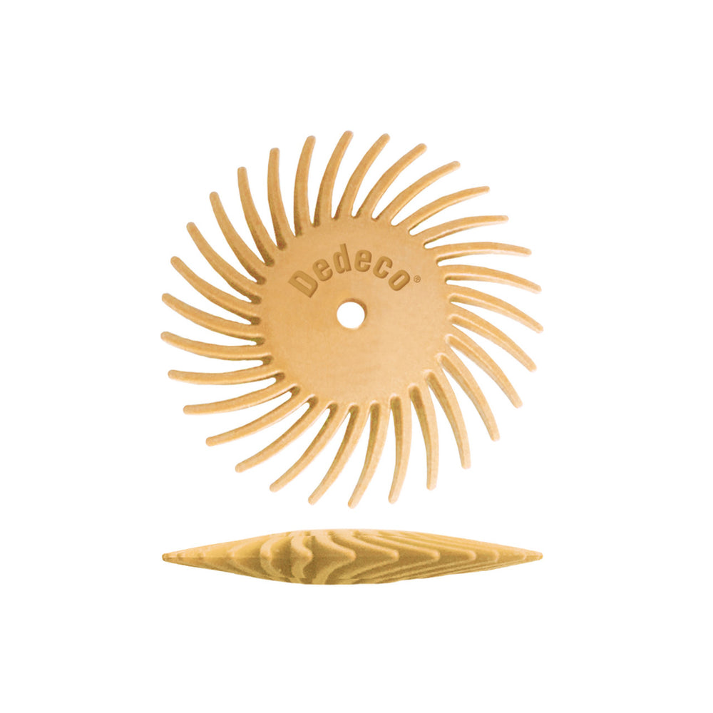 Dedeco Sunburst 1-1/2" TC KNIFE-EDGE Peach 6 Micron (A/O) 12/BX