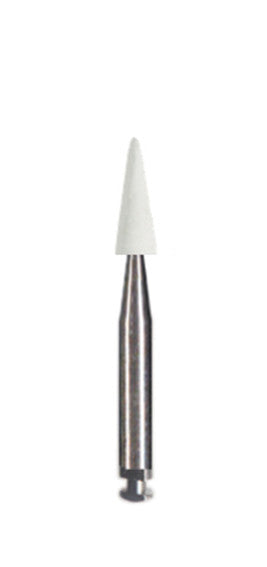Dedeco 138/CN1 tapered pointed cone RA (right angle) "White Arkansas" aluminum