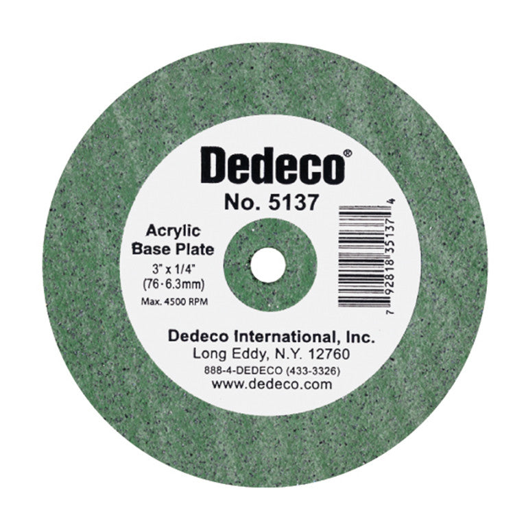 Dedeco Acrylic Base Plate Wheel 3" X 1/4" 1/Unit #5137