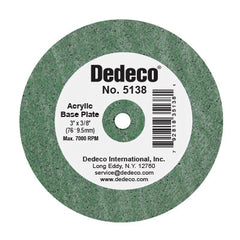 Dedeco Acrylic Base Plate Wheel, 3" x 3/8" — 1/Unit