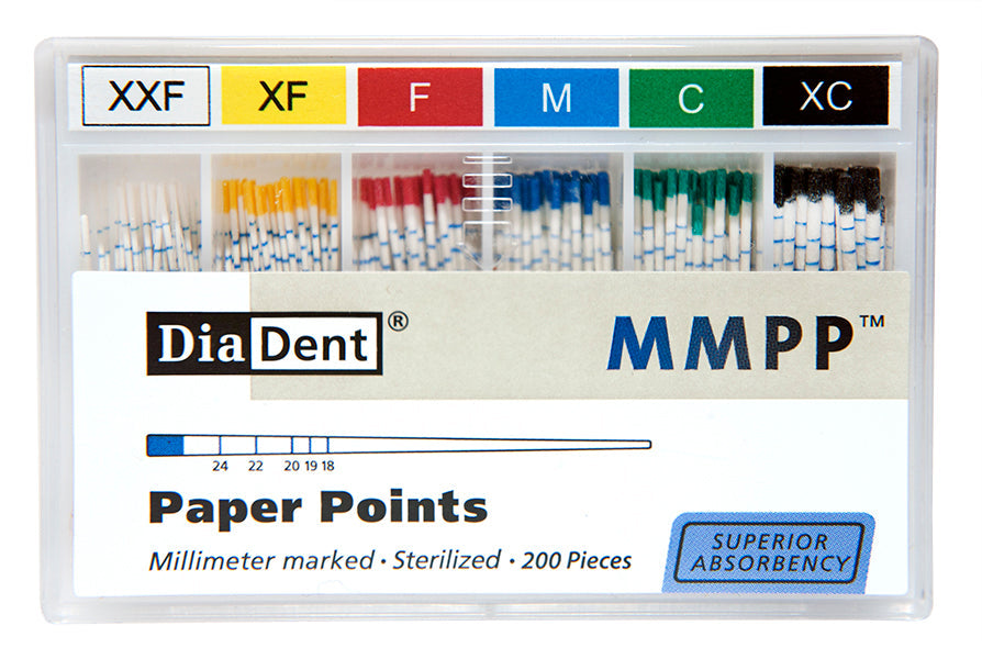 DiaDent Absorbent Paper Points, Slide Package #XXF/XC