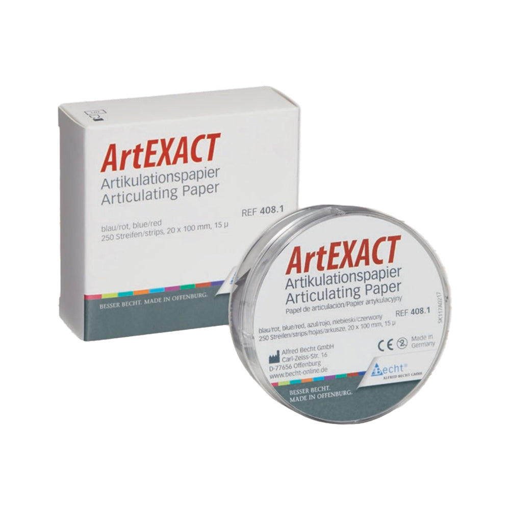 Becht artEXACT Articulating Paper, Blue/Red, 250 Strips