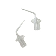 Micro Pre-Bent Plastic Needles, 25mm Diameter, Clear — 25/Pack