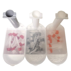 DX-Mixer Dispenser Gun and Tip Organizer, 3 Bins with Lid, 3 Slots