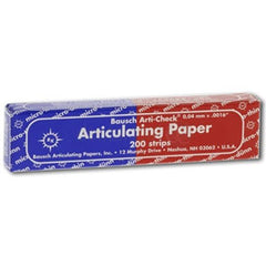 Bausch Arti-Check Micro-Thin Blue/Red Articulating Paper Strips, 40 Microns, 103 mm, 200 Strips