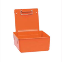 Lab Pan, Orange Plastic with Metal Clip, 7.5" x 6" x 8.5", Each