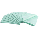 Patient Bibs, 13" x 18" (33 x 45cm), 2-Ply Paper (17g) + 1-Ply PE (14.5g), Green thumbnail 1