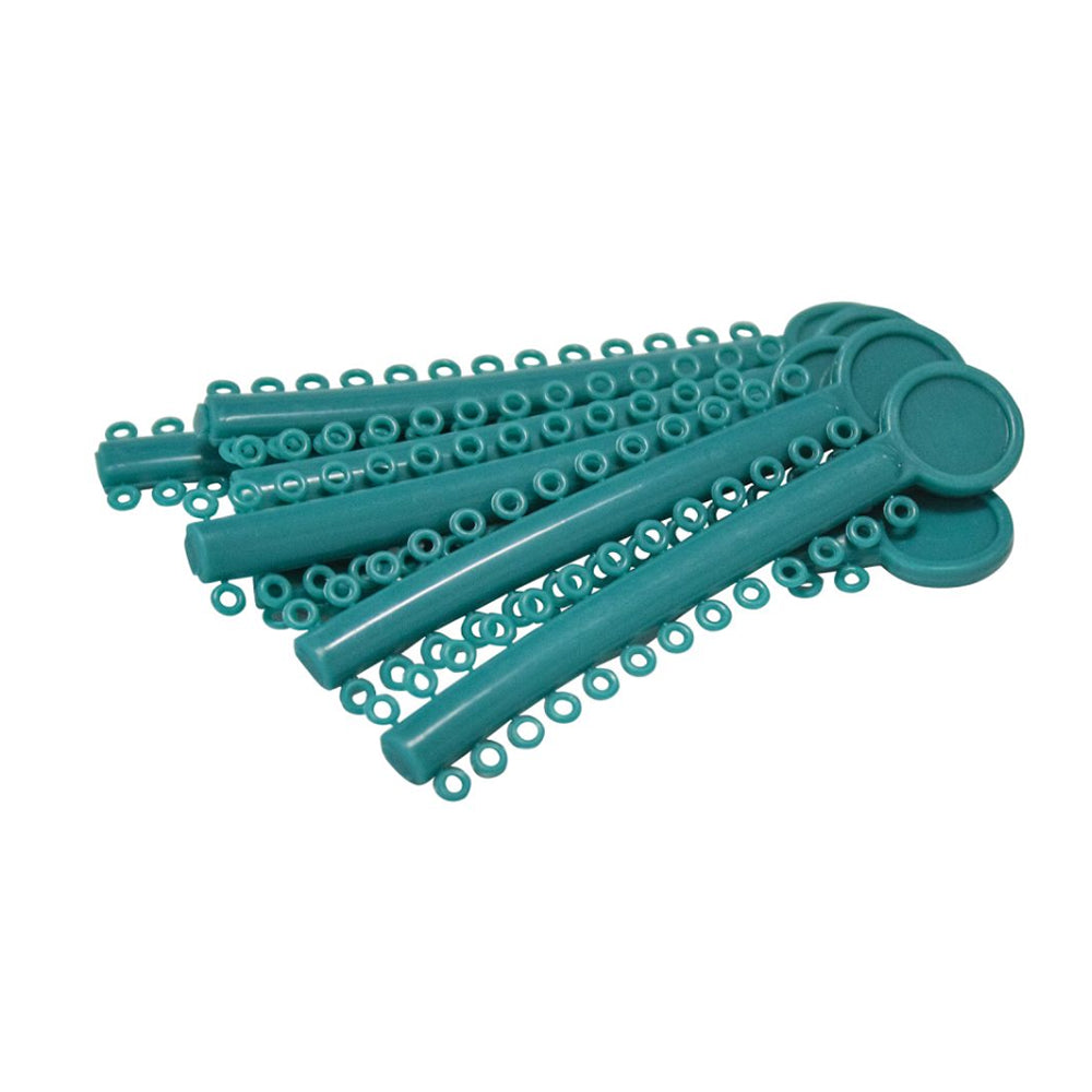 Dental Orthodontic Elastic Ligature Ties, Cyan — 1040/Pack