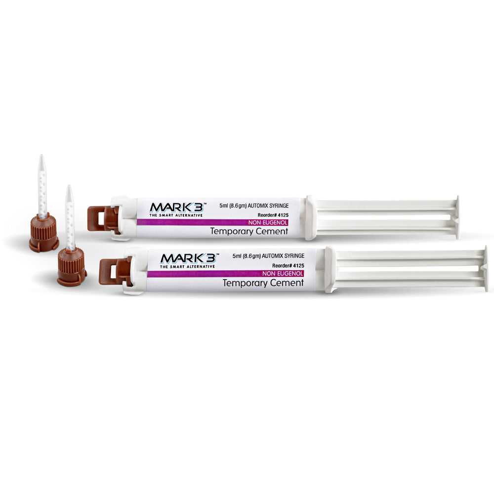 Cargus MARK3 Temporary Non-Eugenol Cement, 2 x 5ml Automix Syringes (1:1) and 20