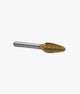 Garreco GT Coated Carbide Lab Bur, #A 1/2, Coarse Diamond Cut, 1/4" Shank