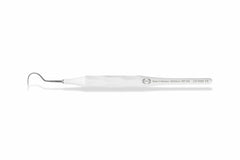 Hahnenkratt E. Ergoform Single-Ended Explorer, Form A (Shepherd's Hook #23), White Handle, 1/Pk