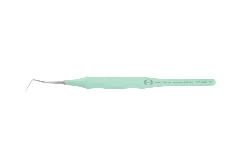 Hahnenkratt E. Ergoform Single Ended Explorer Form D, 1/Pk. Pastel Mint Handle