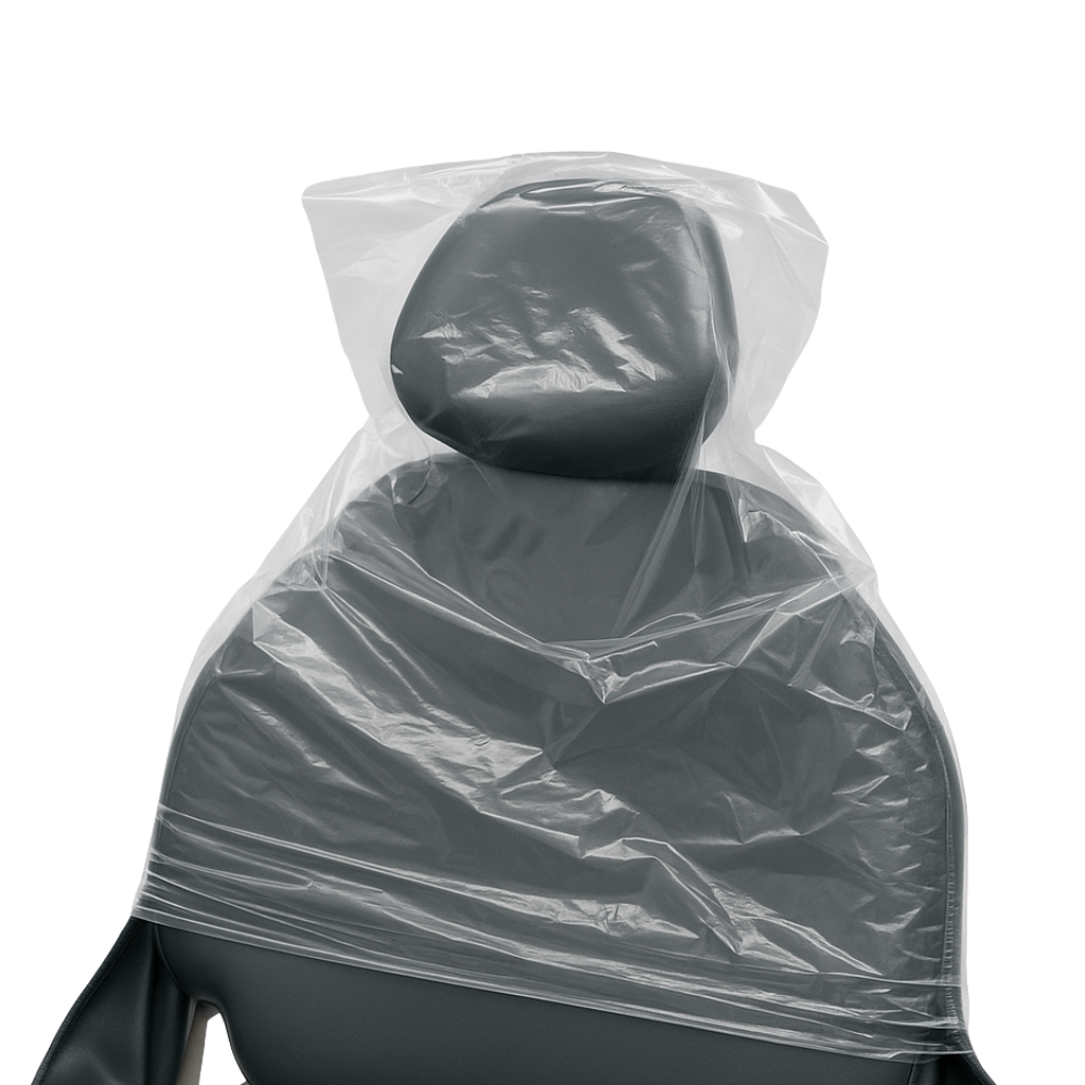 RMH3 Dental Half Chair Sleeves, 27.5” x 24”, Clear Plastic Sleeves, 225/Box