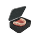 Harvest Dental Crown & Bridge 3 1/2" Rigid Arch Box (Rounded) Black/Clear with Charcoal Grey Pre-Packed Foam 200/Carton