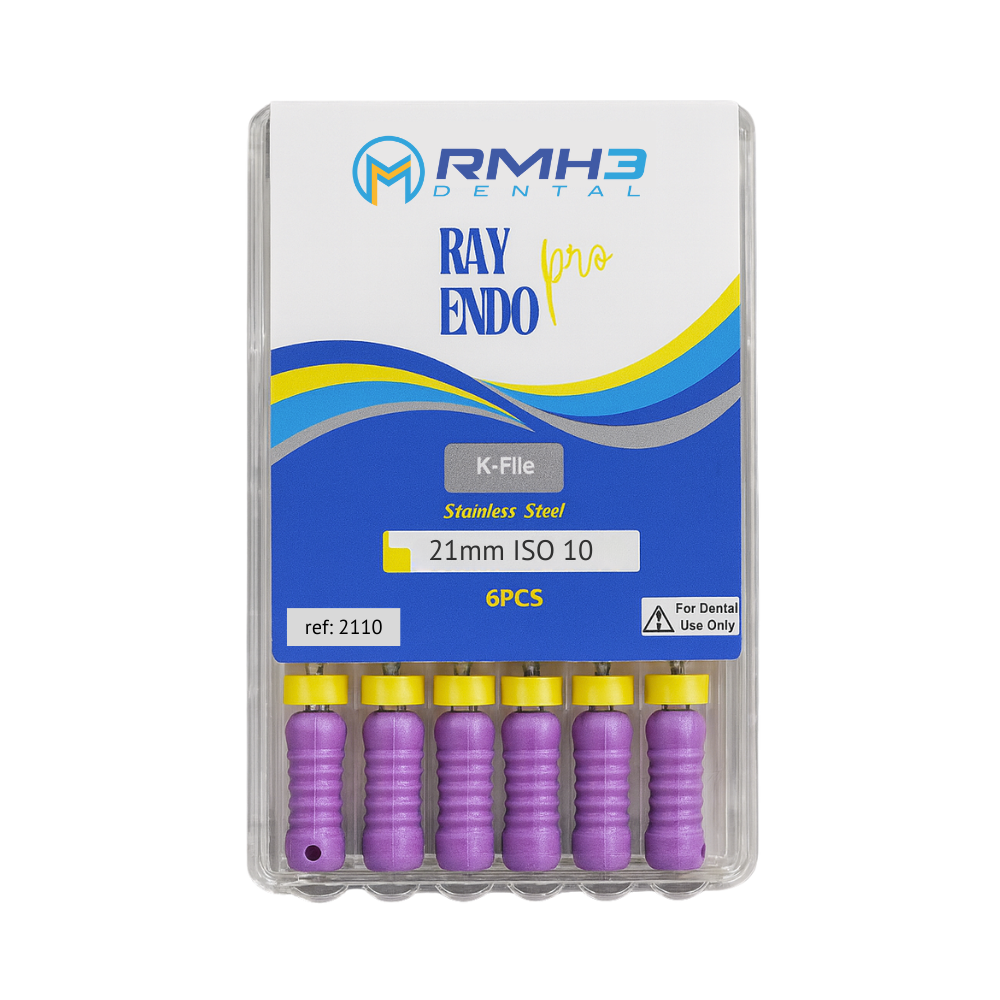 RMH3 Dental RayEndo PRO Stainless Steel K-Files, 6 Pieces