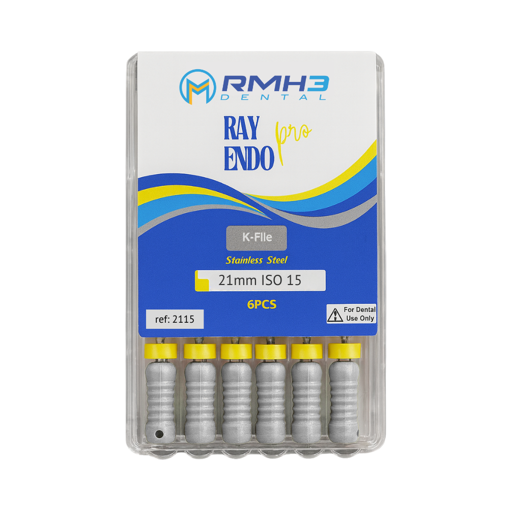 RMH3 Dental RayEndo PRO Stainless Steel K-Files, 6 Pieces