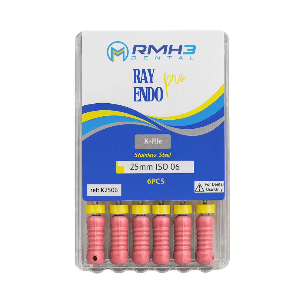 RMH3 Dental RayEndo PRO Stainless Steel K-Files, 6 Pieces