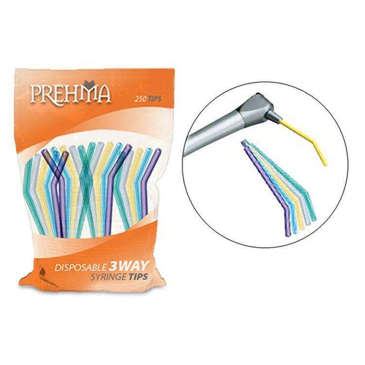Keystone Prehma Disposable Air/Water Syringe Tips, Assorted, 250/Bag