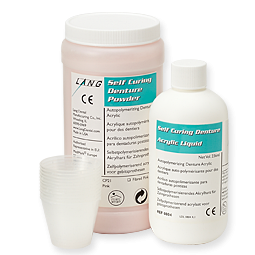 Lang Self-Curing Denture & Repair Acrylic Resin Powder, Clear, 1 lb