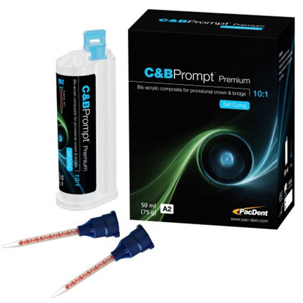 Pac-Dent C&B Prompt 10:1, 50 ml (75gm), Shade: A1, 10 mixing tips