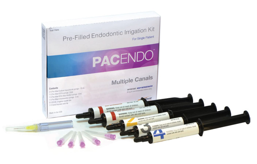 Pac-Dent 4 x PacEndo Endodontic Irrigation Single Canal Kit
