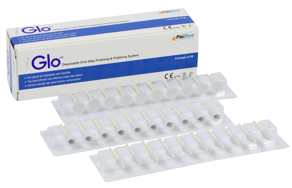 Pac-Dent iGlo Silicone Polisher Refill Kit, Point, 30/Pack
