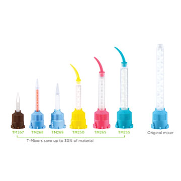 Pac-Dent T-Mixing Tips, Blue, 1:1 Ratio, 50/Pk
