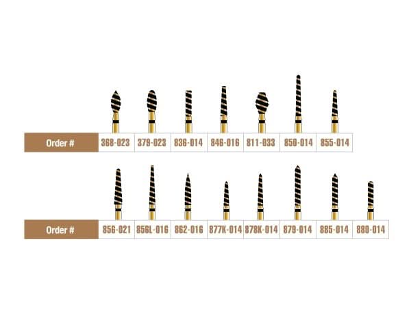 Pac-Dent Turbo Diamond Burs, 10/Pk