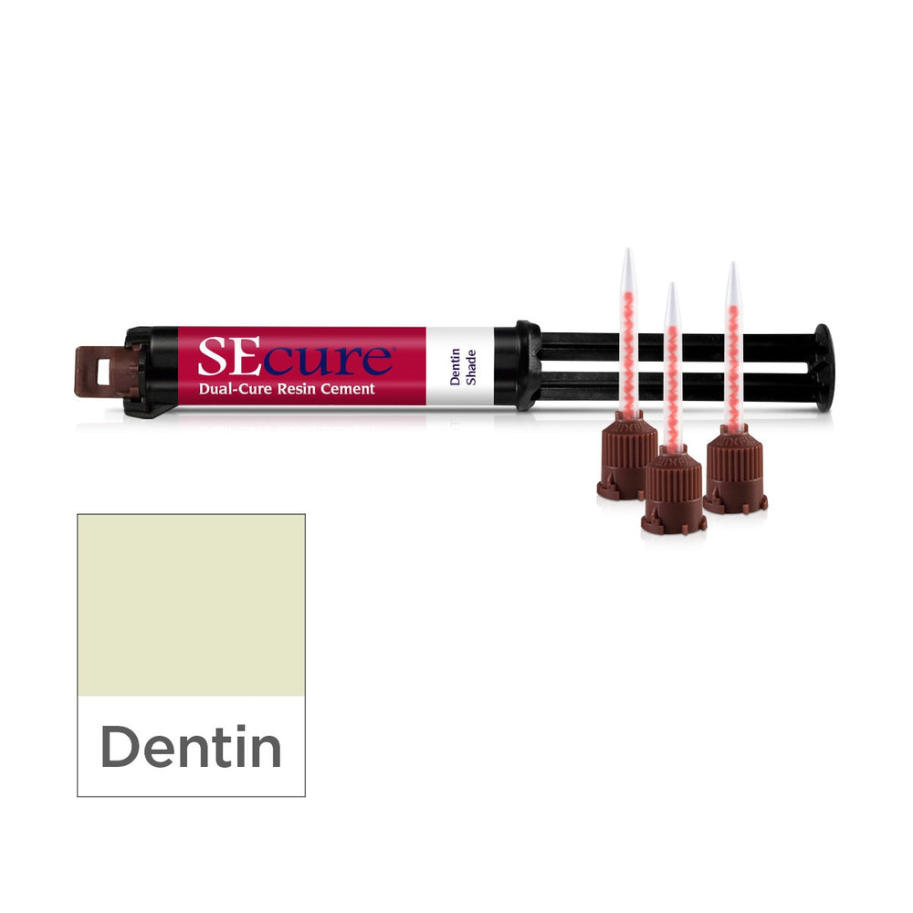 Parkell SEcure Resin Cement, Dentin Shade (9gm-Syringe & 10 Tips)