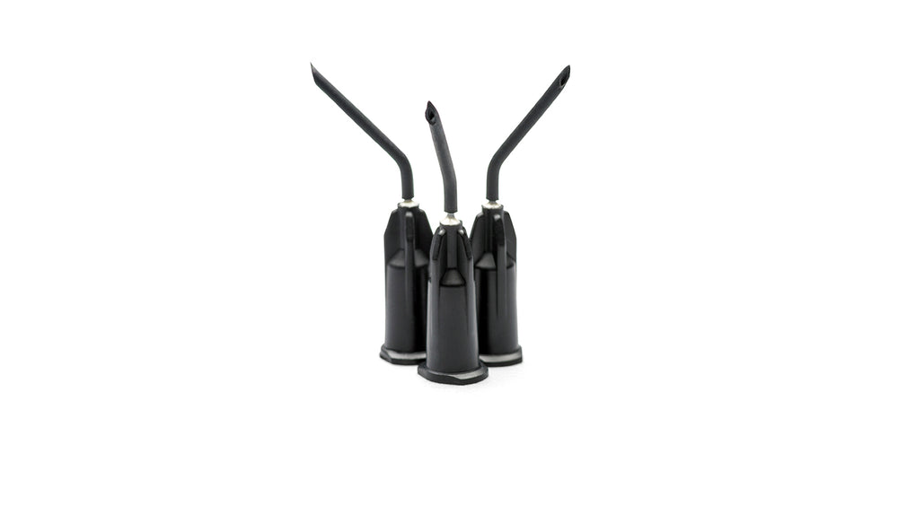 Pulpdent Black Dropper Applicator Tips, 22 ga x 1/2", Prebent, 75/Pkg