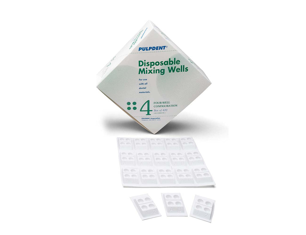 Pulpdent Disposable Mixing Wells, 4-Well, 420/Box