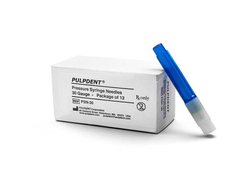 Pulpdent Pressure Syringe Needles, 30 Gauge, 1-1/4", 100/Pack