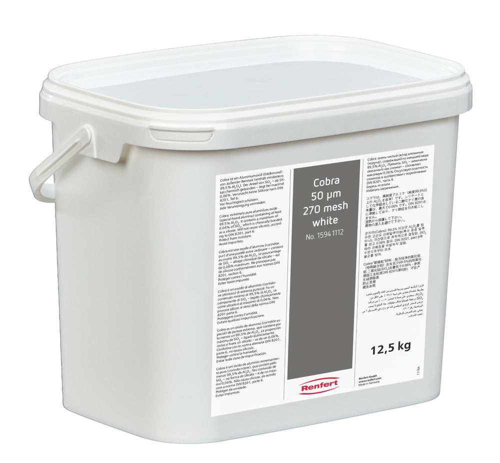 Renfert Cobra Aluminum Oxide 50, White, 12.5kg