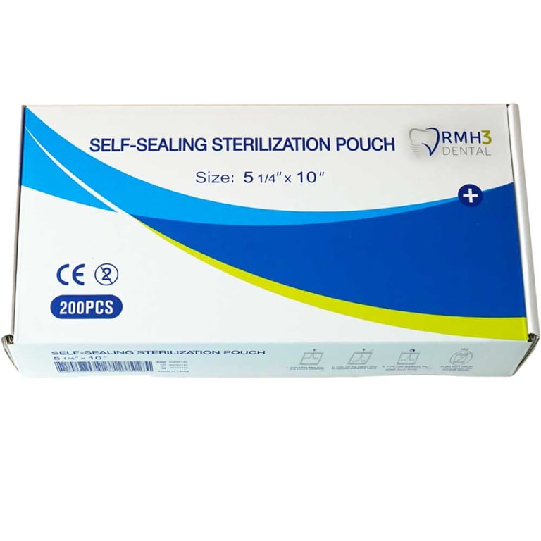 Self-Sealing Sterilization Pouches 5.25" x 10" — 1