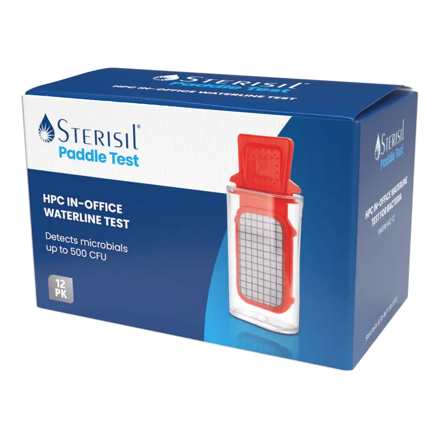 Solmetex Sterisil Paddle Test - In-Office HPC Waterline Test - 12 Paddles/pack