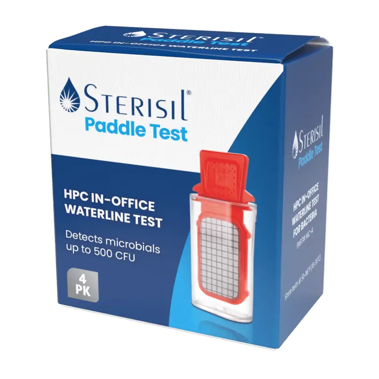 Solmetex Sterisil Paddle Test - In-Office HPC Waterline Test - 4 Paddles/pack