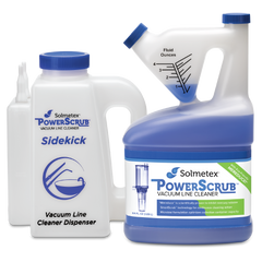 Solmetex PowerScrub Vacuum Line Cleaner Intro Kit (64 oz Bottle + Sidekick Dispenser)
