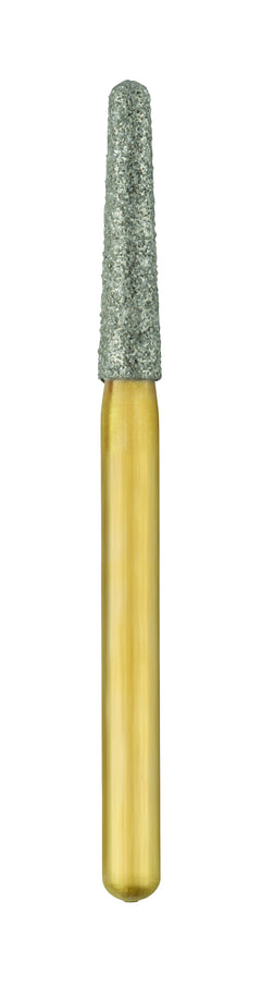 SS White Great White Z Zirconia Diamond Bur GWZ856-018, Round End Taper, Fine Grit, 5/Pack