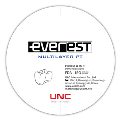 U&C Everest PT Multilayer Zirconia Block, 16MM
