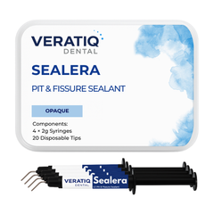 Veratiq Sealera Light-Cured Pit & Fissure Sealant, Opaque, 4 x 2g Syringes w/20 Tips