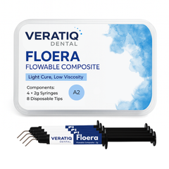 Veratiq Floera Light-Cured Flowable Composite, Shade A2, 4 x 2g Syringes w/20 Tips