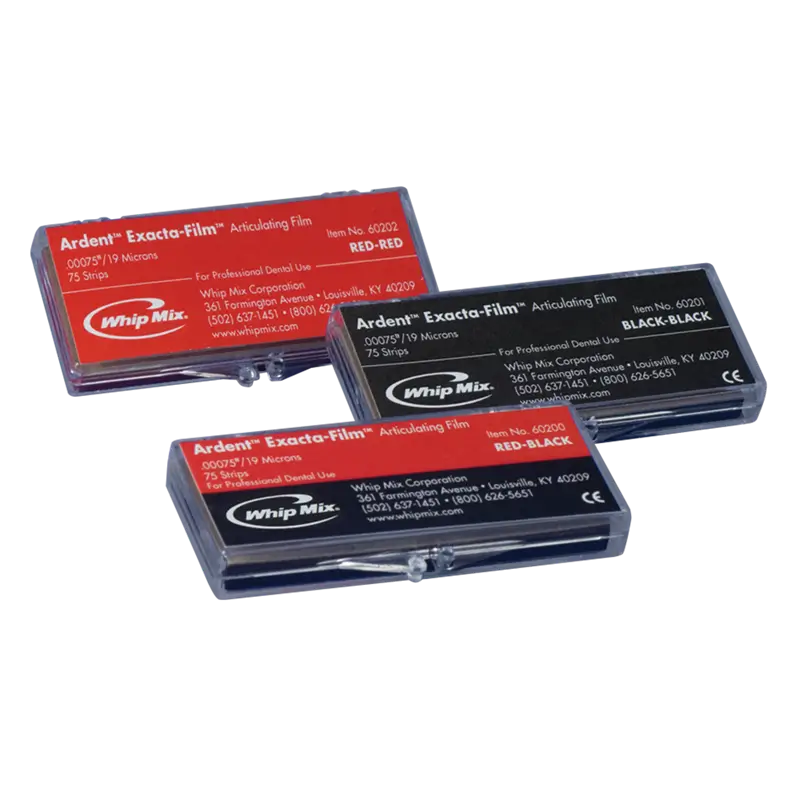 Whip Mix Ardent Exacta-Film Articulating Film Red/Red 19M 75 Strips (MPN: 60202)